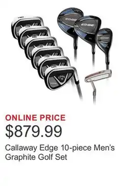 Costco Callaway Edge 10-piece Men's Graphite Golf Set offer