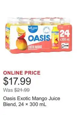 Costco Oasis Exotic Mango Juice Blend, 24 × offer