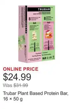 Costco Trubar Plant Based Protein Bar, 16 × offer