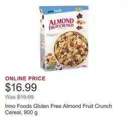 Costco Inno Foods Gluten Free Almond Fruit Crunch Cereal offer
