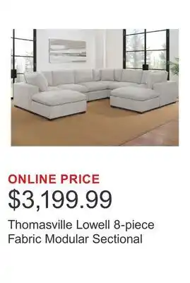 Costco Thomasville Lowell 8-piece Fabric Modular Sectional offer