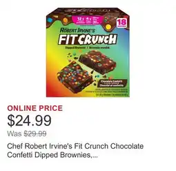 Costco Chef Robert Irvine's Fit Crunch Chocolate Confetti Dipped Brownies, 18 × offer