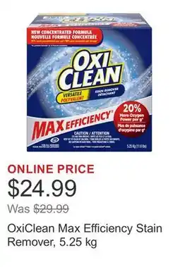 Costco OxiClean Max Efficiency Stain Remover offer