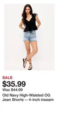 Old Navy Old Navy High-Waisted OG Jean Shorts -- 4-inch inseam offer
