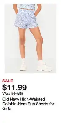 Old Navy Old Navy High-Waisted Dolphin-Hem Run Shorts for Girls offer