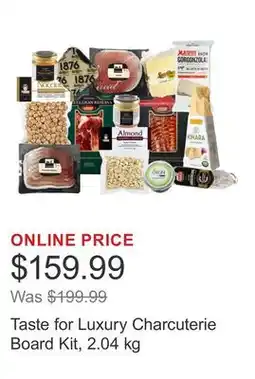 Costco Taste for Luxury Charcuterie Board Kit offer