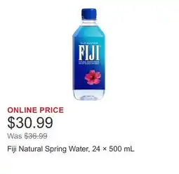 Costco Fiji Natural Spring Water, 24 × offer