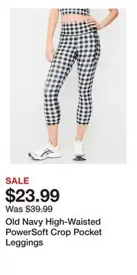Old Navy Old Navy High-Waisted PowerSoft Crop Pocket Leggings offer