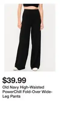 Old Navy Old Navy High-Waisted PowerChill Fold-Over Wide-Leg Pants offer
