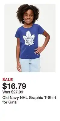 Old Navy Old Navy NHL Graphic T-Shirt for Girls offer