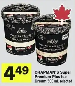 IGA Chapman's super premium plus ice cream offer