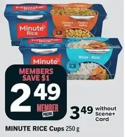 IGA Minute rice cups offer