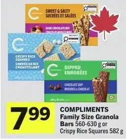 IGA Compliments family size granola bars offer