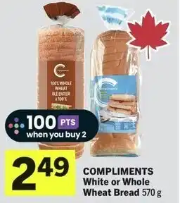 IGA Compliments white or whole wheat bread offer