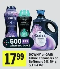 IGA Downy or gain fabric enhancers or softeners offer
