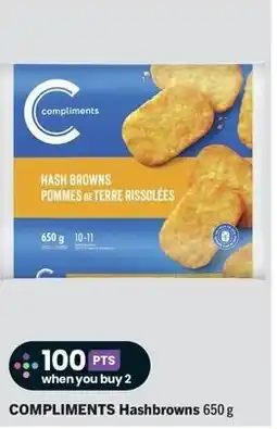 IGA Compliments hashbrowns offer
