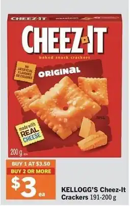 IGA Kellogg's cheez-it crackers offer