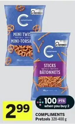IGA Compliments pretzels offer
