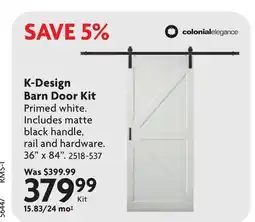 Home Hardware K-Design Barn Door Kit offer