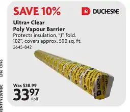 Home Hardware Ultra + Clear Poly Vapour Barrier offer
