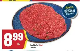 Marché Adonis BEEF KAFTA HALAL offer