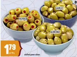 Marché Adonis Stuffed green olives offer