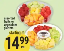 Marché Adonis assorted fruits or vegetables platters offer