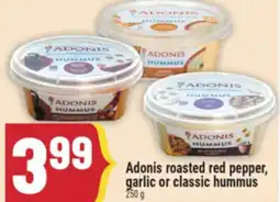Marché Adonis Adonis roasted red pepper, garlic or classic hummus offer