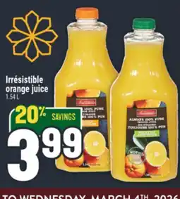 Marché Adonis Irrésistible orange juice offer