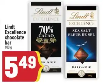 Marché Adonis LINDT EXCELLENCE CHOCOLATE BAR offer