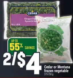 Marché Adonis CEDAR OR MONTANA FROZEN VEGETABLE offer
