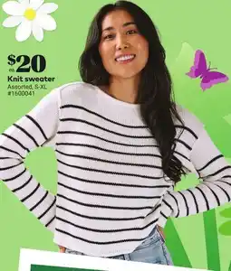 Giant Tiger Knit sweater offer