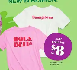 Giant Tiger Puff print tee offer