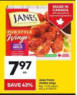 Giant Tiger Janes Frozen Chicken Wings offer