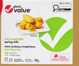 Giant Tiger Giant Value mini spring rolls offer