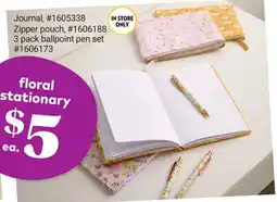 Giant Tiger floral stationary offer