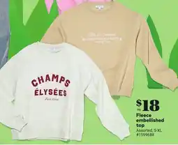 Giant Tiger Fleece embellished top offer