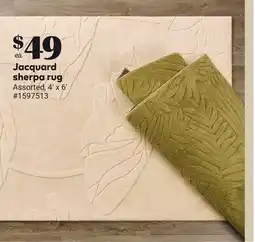 Giant Tiger Jacquard sherpa rug offer