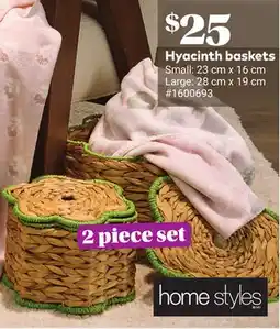 Giant Tiger Hyacinth baskets offer