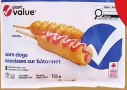 Giant Tiger Giant Value corn dogs offer
