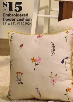 Giant Tiger Embroidered flower cushion offer