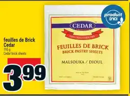 Super C Feuilles de Brick Cedar | Cedar brick sheets offer