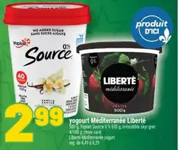 Marché Richelieu YOGOURT MÉDITERRANÉE LIBERTÉ | LIBERTÉ MÉDITERRANÉE YOGURT offer