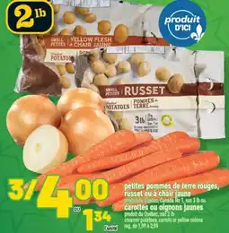 Marché Richelieu PETITES POMMES DE TERRE ROUGES, RUSSET OU À CHAIR JAUNE | CREAMER POTATOES offer