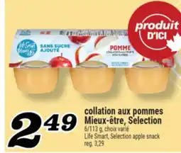 Marché Richelieu COLLATION AUX POMMES MIEUX‑ÊTRE, SELECTION | LIFE SMART, SELECTION APPLE SNACK offer