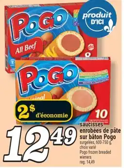 Marché Richelieu SAUCISSES ENROBÉES DE PÂTE SUR BÂTON POGO | POGO FROZEN BREADED WIENERS offer