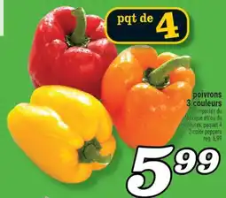 Marché Richelieu POIVRONS 3 COULEURS | 3 COLOR PEPPERS offer