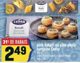 Marché Adonis PÂTE KATAIFI OU PÂTE PHYLO SURGELÉE CEDAR | CEDAR FROZEN KATAIFI OR PHYLLO DOUGH offer