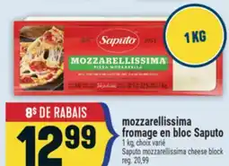 Marché Adonis MOZZARELLISSIMA FROMAGE EN BLOC SAPUTO offer