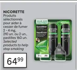 Brunet NICORETTE Produits sélectionnés pour aider à cesser de fumer 2 - 4 mg offer